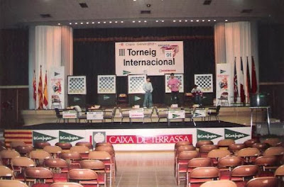Sala de juego del III Torneo Internacional de Ajedrez Terrassa