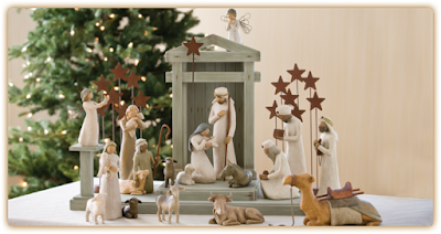 willow tree nativity creche deco nature resine