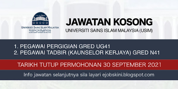 Jawatan Kosong USIM September 2021