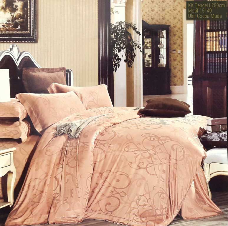 Sprei King Koil Tencel Motif Cocoa Muda