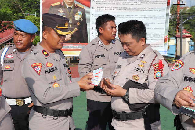 Propam Polresta Tanjungpinang Lakukan Gaktiblin dan Tes Urine Terhadap Personil Polresta Tanjungpinang