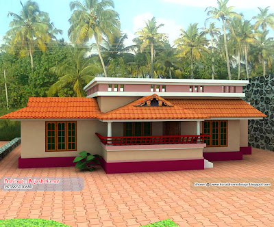 Small Budget House - Home plan and elevation - 1000 Sqid=