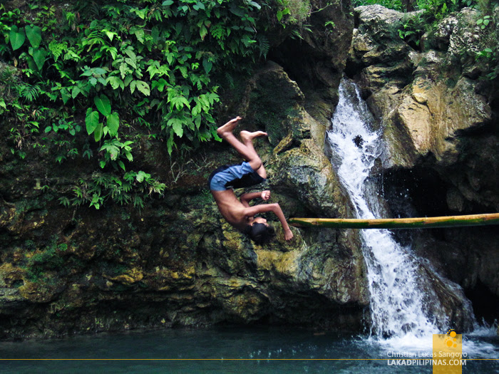 Somersaulting Kids at Dalipuga Falls in Iligan City