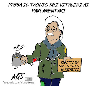 casta, legge richetti, parlamentari, vitalizi, antonio razzi, vignetta, satira