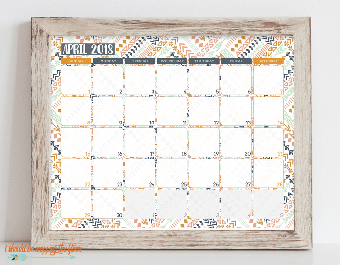 This 2018 Printable Calendar is modern and fun...and has room to jot down all of your activities.