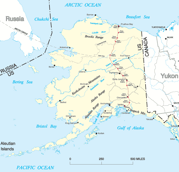 Free alaska state map