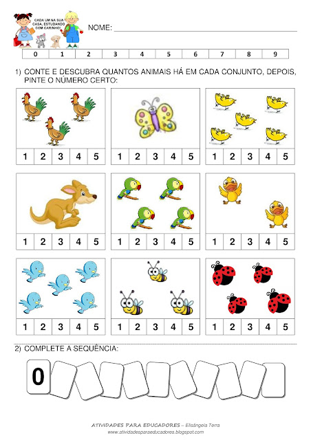 Atividades de contagem e Sequência