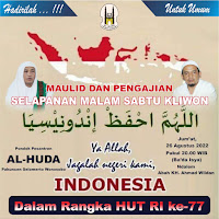 Selapanan Malam Sabtu Kliwon 26 Agustus 2022 Peringatan HUT RI Ke 77