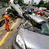 Macet Parah, Tabrakan Beruntun Libatkan Enam Mobil di Jalan Sukabumi-Cianjur