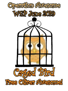 #WEP Caged Bird #WEPFF Operation Awesome's Oliver is in jail for writing crimes.