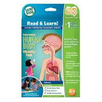 Tessa is quite fond of her Leapfrog Tag Reading System, so when I saw Leapfrog came out with this human body discovery pack, I just had to buy and incorporate it into our studies.