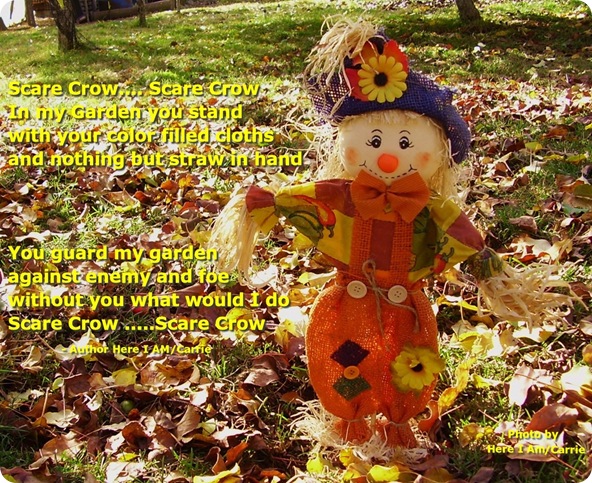 Scare Crow with Poem yellow