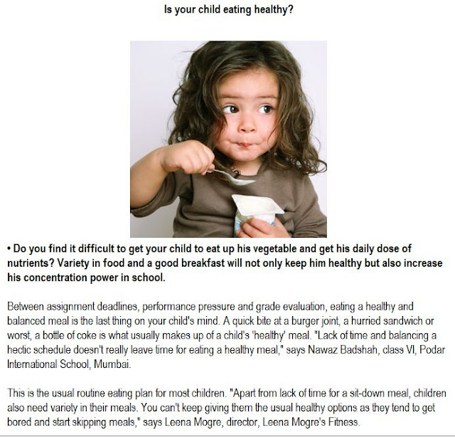 Is your child eating healthy?