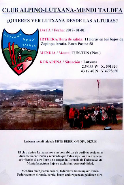 Cartel de la subida al Tun-Tun