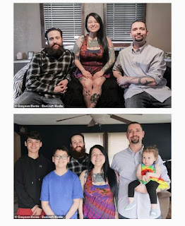 Mom of three, married to two husbands, all living together in same house