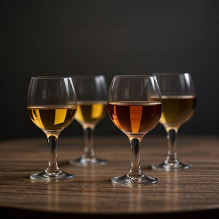 Alcohol in glasses