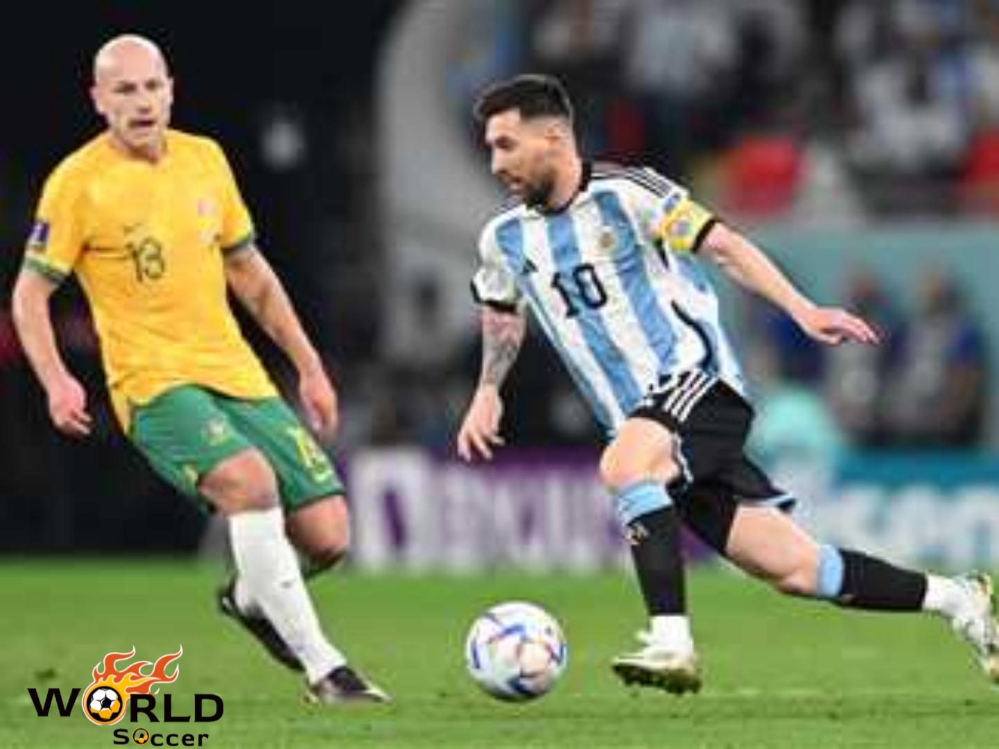 Argentina reached the quarter-finals of the World Cup with a difficult victory over Australia