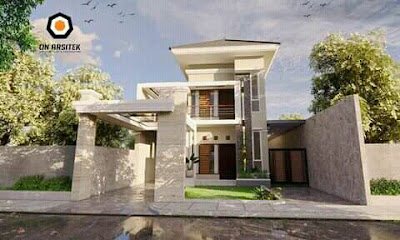 desain atap rumah minimalis 2 lantai type 45