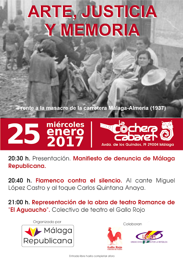 Málaga. Acto público "Arte, Justicia y Memoria"