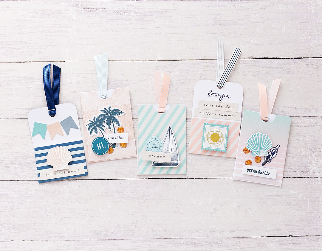 American Crafts | Summer Gift Tags with Set Sail by Heidi Swapp