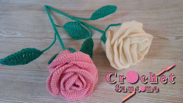 كروشيه وردة مجسمة بشكل جميل ومميز. تصلح كهدية او كتوزيعة للمناسبات . كروشيه وردة مجسمة . Crochet flower tutorial Decorative .crochet flower . كروشيه وردة