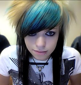 emo hairstyles color