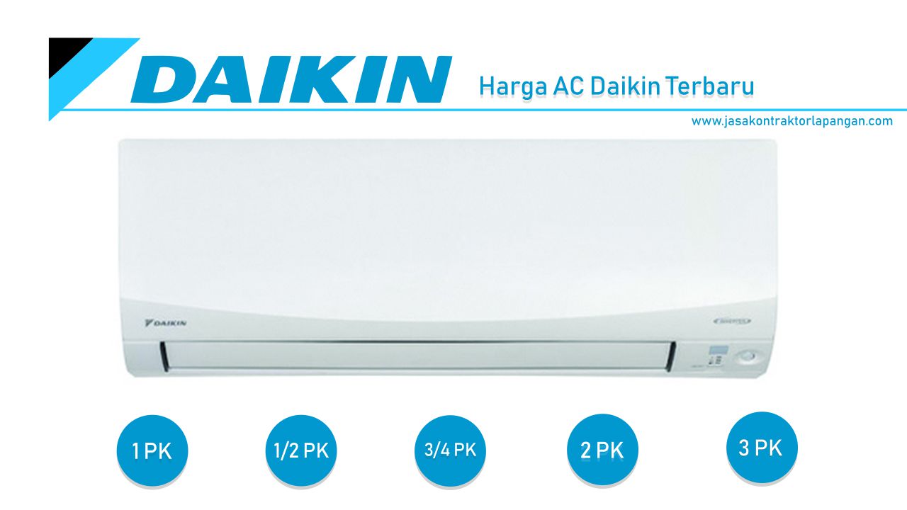 Daftar Harga AC Daikin ( ½ pk, 1 pk, 1 ½ pk, 2 pk 