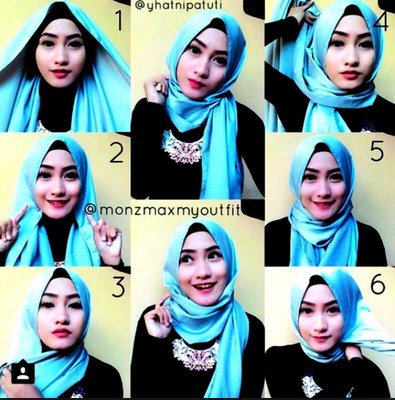 Kumpulan Gambar Tutorial Hijab Modern Wisuda Simple