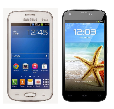 Samsung Galaxy v vs Advan Vandroid S4D GAIA