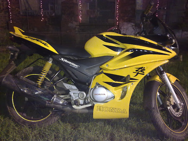 Modify Modified Honda Stunner 125 cc Yellow Disc Brake Motorcycle Bike