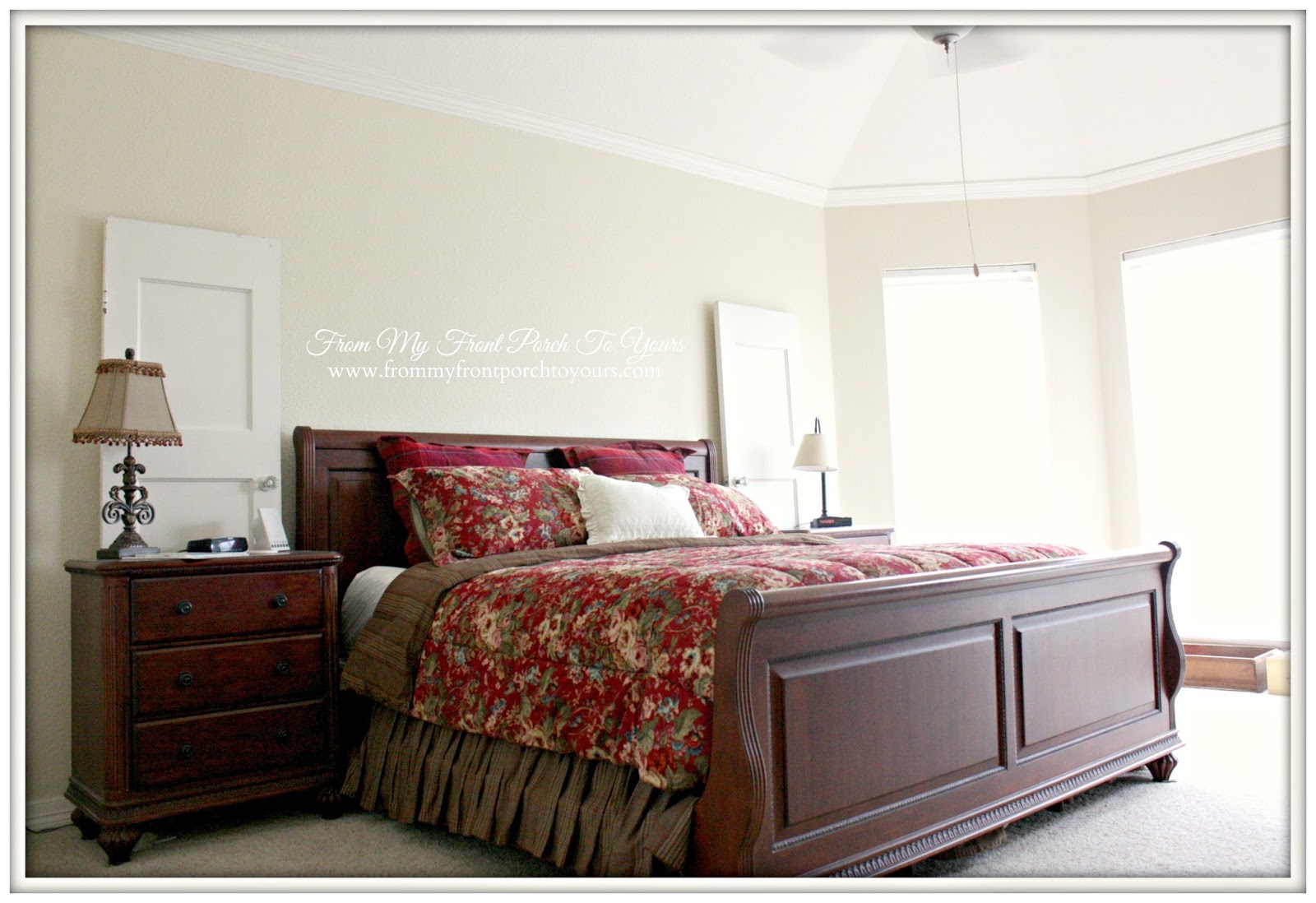From My Front Porch To Yours Master Bedroom Makeover Before:Sherwin-Williams Harmony Paint