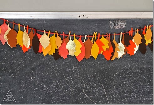 This easy garland requires only paper, twine and hot glue! Make fun Fall decor in one afternoon!