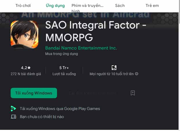Tải SAO Integral Factor - MMORPG APK cho Android, PC, iOS b