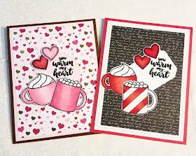 Sunny Studio Stamps: Mug Hugs You Warm My Heart cards by Judy