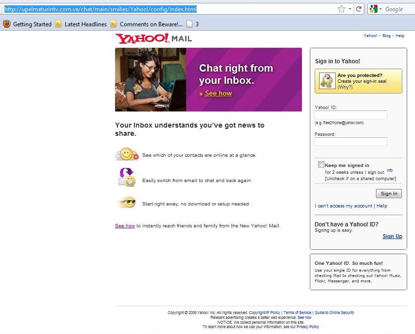 No Spam Please Phishing Scam Yahoo Mail Is Upgrading