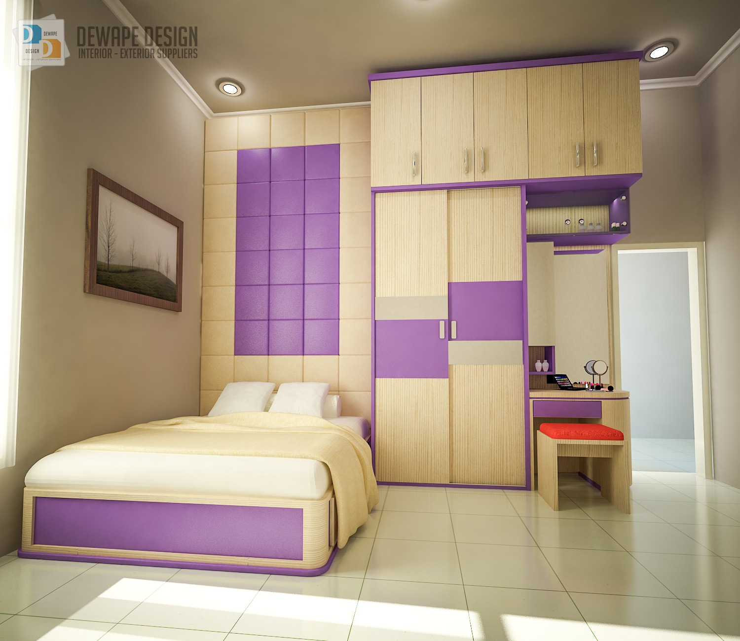 Design BED SET kamar  utama Desain interior kota malang 