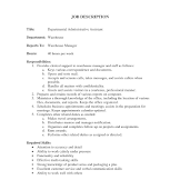 Office Administrator Job Description Example : Job Description for Administrative Assistant for Resume ... : Your goal should be to provide as much information about the.
