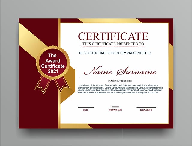 Certificate Template Coreldraw Design Free Vector Cdr file Download