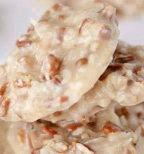 NO BAKE COCONUT PECAN PRALINE COOKIES