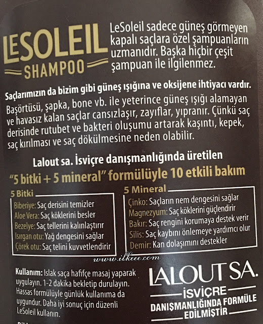 Lesoleil Kapalı ve Güneş Görmeyen Saçlar İçin Şampuan