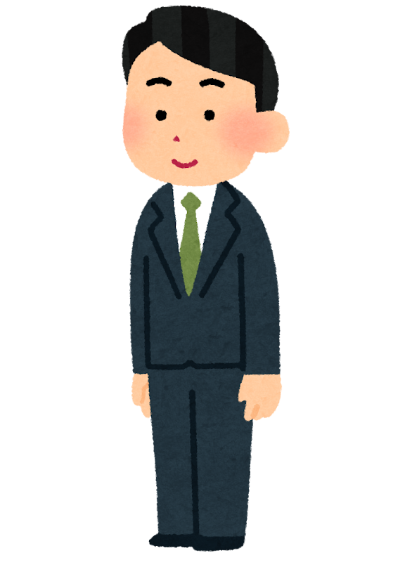 いろいろな斜めから見た立つ人のイラスト 男性 かわいいフリー素材集 いらすとや