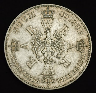 German States, Prussia. Wilhelm I, Coronation Thaler