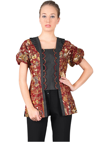  Model  Baju  Batik  Wanita  Modern Kombinasi 2019 Busana 