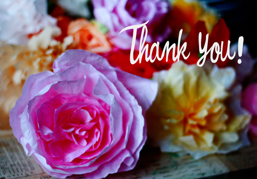 thank you flowers animation. makeup Thank you very much for