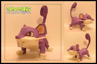 Pokemon Rattata Papercraft