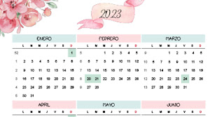 Calendario de flores para imprimir 2023 🌺🌻 