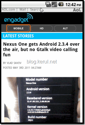 Mobile version website