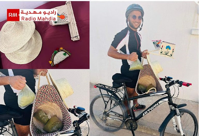 المهدية : شاب يتحدى البطالة بدراجته الهوائية و يقوم بتوصيل المنتوجات القابسية