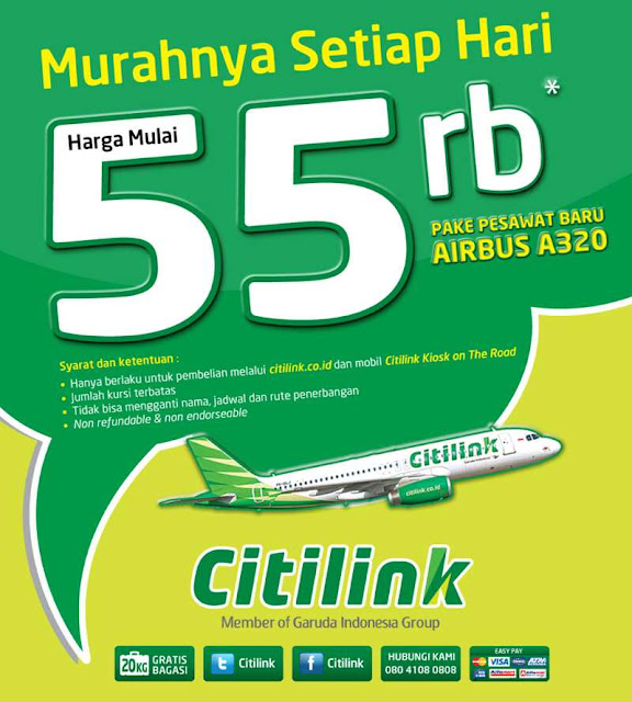 Promo Citilink 55.000 Per Rute Oktober 2013 Sampai April 2014