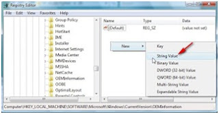 Cara memasang gambar/ logo sendiri di system properties windows vista